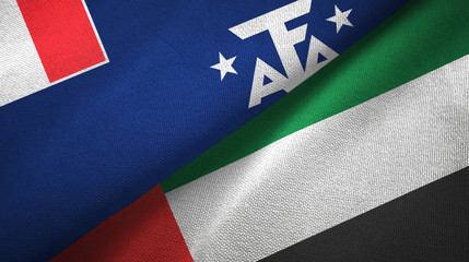 French Southern and Antarctic Lands and United Arab Emirates two flags