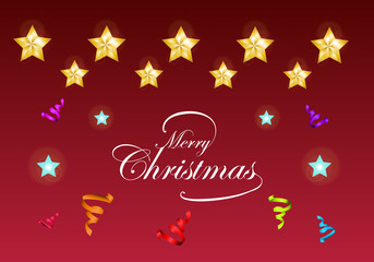 Fototapeta na wymiar Merry Christmas background with colorful lights and shining snowflakes. Vector illustration.