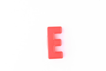 Isolated colorful letter over white background