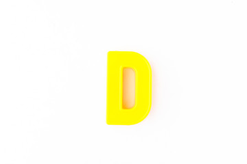 Isolated colorful letter over white background