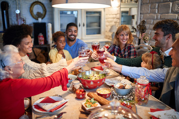 Celebrating Christmas with red wine