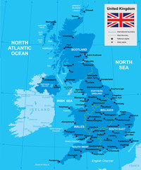  map of United Kingdom vector  illustration