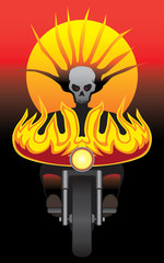 Fiery Motorcycle Demon