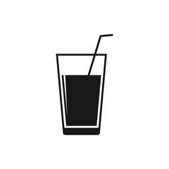 water glass icon. Flat Water glass, drink symbol vector illustration
