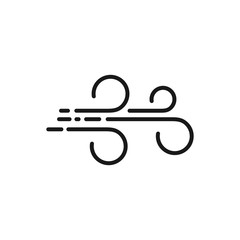 Wind icon in flat style, For your design, logo. Vector illustration.