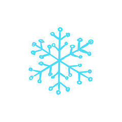 Snowflake Doodle Snow Drawing Illustration - Freehand, Art, Christmas doodle Winter Decoration Crystal Cool Star