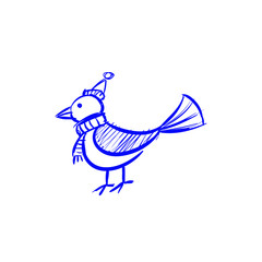 Bird doodle illustration art beak wing feather flight dove sky fly pigeon air flock hummingbird