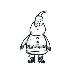 Santa Claus Doodle Art - Scribble Santa Christmas holidays December Snow illustration design Marry Christmas
