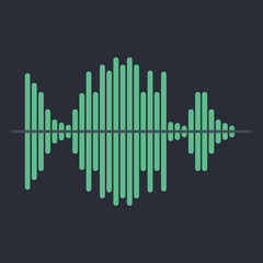 Sound wave rhythm. Vector sound waves. Audio Player. Audio equalizer technology, pulse musical. Vector illustration. EPS 10 top view