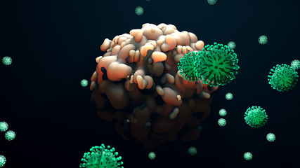 Viral infection, Virus infects cell