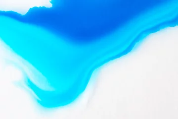 Papier Peint photo Lavable Cristaux Tourbillon Fluide Bleu et Blanc