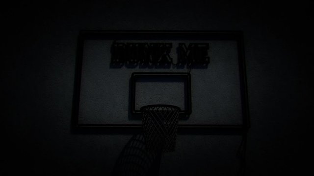 Animated neon basketball dunk
