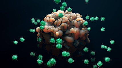 Viral infection, Virus infects cell