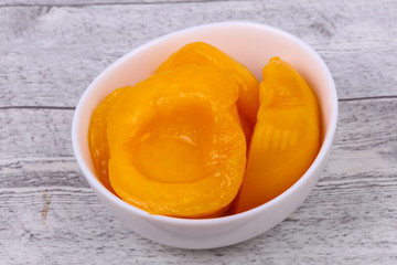 Sweet marinated peach