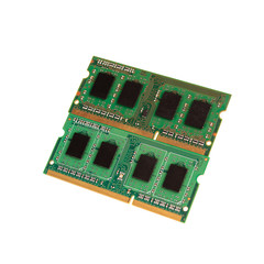 RAM, operative memory for notebook or laptop computer, monoblock, isolated on white background