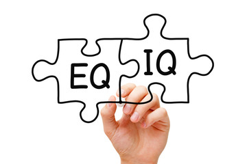 EQ And IQ Jigsaw Puzzle Concept