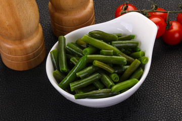 Green beans in the bowl