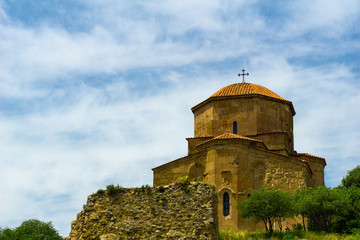 Fototapeta na wymiar Great Church of Jvari or Jvari Monastery is the georgian orthodox monastery located near Mtskheta