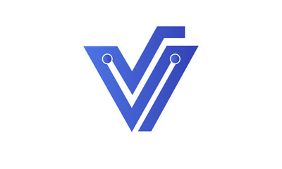 lettering v technology logo