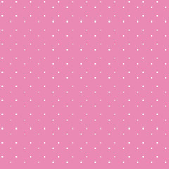 Seamless pink light light vector retro pattern with small white circles.