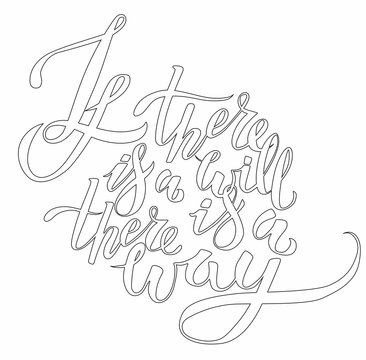 motivating phrase lettering hand writing calligraphy
