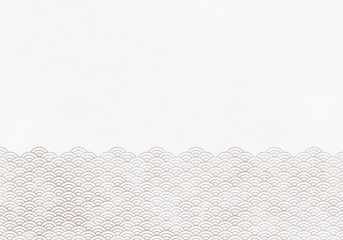 背景：青海波 波 海 伝統 模様 和風 和柄 図案 壁紙 素材 テクスチャー 茶 ブラウン