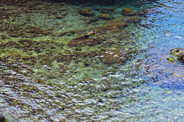 Calm sea and stones in the sea