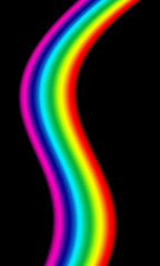 Das Spektrum des sichtbaren Lichtes bildet eine abstrakte Figur.