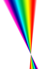 Das Spektrum des sichtbaren Lichtes bildet eine abstrakte Figur.