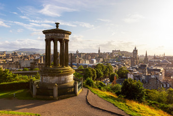 Areal view of Edinburgh from Nelson monument