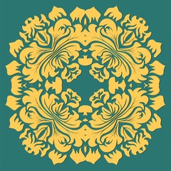 Damask wallpaper Vector illustration. Easily editable vector image.