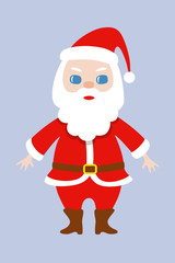 Santa Claus. Vector illustration in chibi style