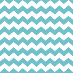 Tile vector pattern with green zig zag print on white background