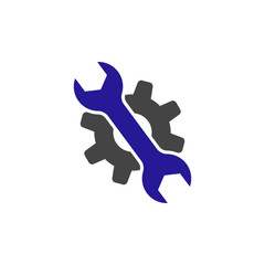 Service tool vector icon on white isolated background.
