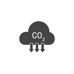 Carbon dioxide vector icon on white isolated background. Layers grouped for easy editing illustration. For your design.