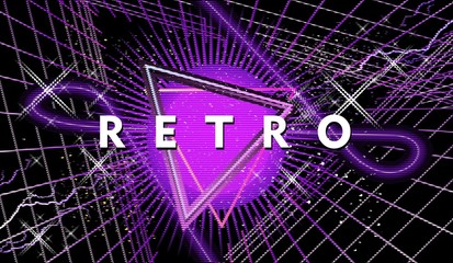 Space background new retro wave