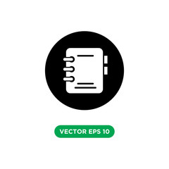 address book vector icon template design concept