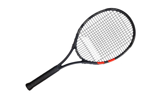 Tennis racket on white background