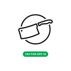 butcher icon vector template design concept