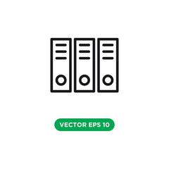 binder icon vector template design concept