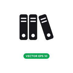 binder icon vector template design concept