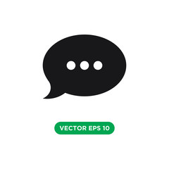bubble speech chat icon vector template design concept
