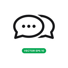 bubble speech chat icon vector template design concept