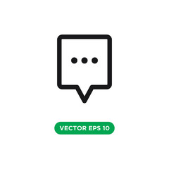 bubble speech chat icon vector template design concept