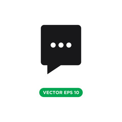 bubble speech chat icon vector template design concept