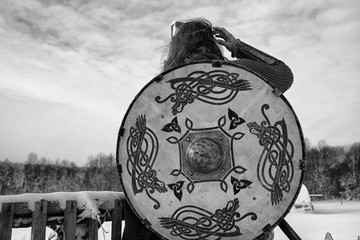 Defender the young warrior in armor