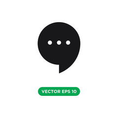 bubble speech chat icon vector template design concept