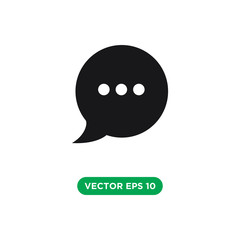 bubble speech chat icon vector template design concept
