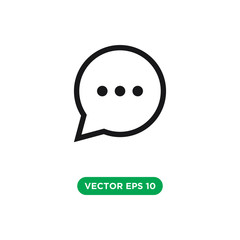 bubble speech chat icon vector template design concept