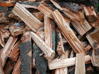 Pile of chopped firewood